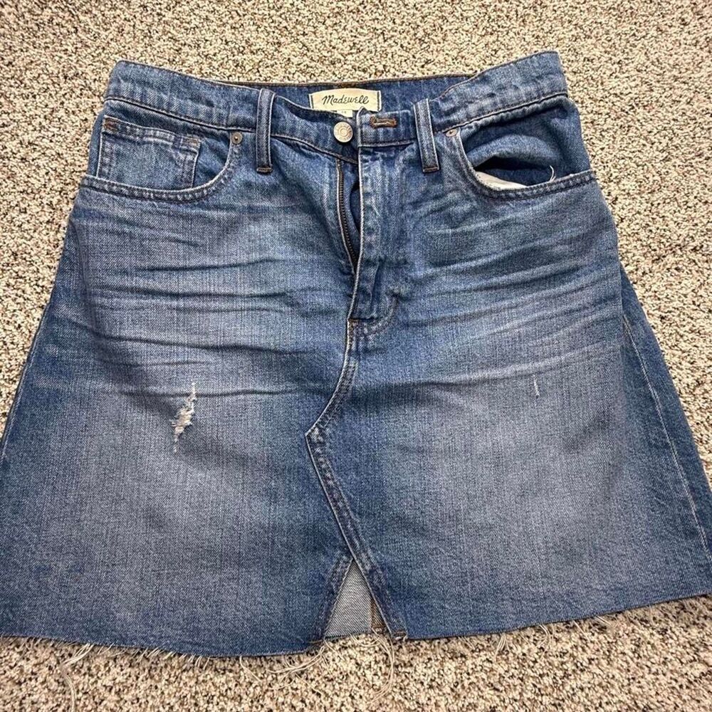 Madewell Women's Blue and Navy Skirt